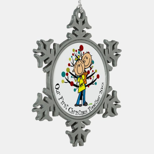 Eerste kerstfeestmaal Ornament Snowflake (Links)