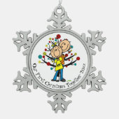 Eerste kerstfeestmaal Ornament Snowflake (Voorkant)