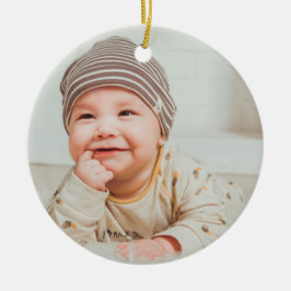 Eerste kerstfoto Baby Keramisch Ornament