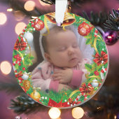 Eerste Kerstfoto Baby Naam & Geboortedatum Ornament