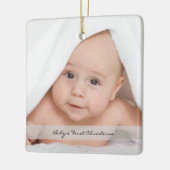 Eerste kerstfoto baby ornament naam geboorte (Links)