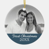 Eerste kerstfoto - enkelzijdig keramisch ornament (Voorkant)