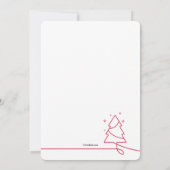 Eerste kerstfoto geboorteaankondiging aankondiging (Achterkant)