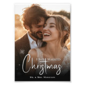Eerste kerstfoto getrouwd print foto afdruk (Voorkant)