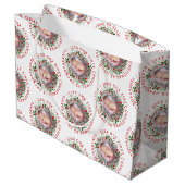 Eerste kerstfoto grootouders met foto groot cadeauzakje (Achterkant Gekanteld)