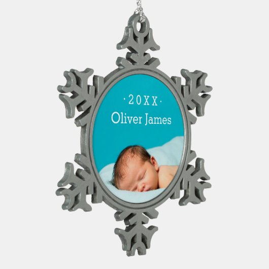 Eerste kerstfoto Holiday Ornament (Links)