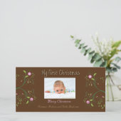 Eerste kerstfoto kaart (Staand voorkant)