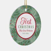 Eerste kerstfoto keramisch ornament (Rechts)