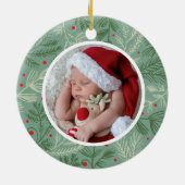 Eerste kerstfoto keramisch ornament (Achterkant)