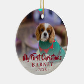 Eerste kerstfoto keramisch ornament (Rechts)