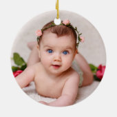 Eerste kerstfoto keramisch ornament (Achterkant)