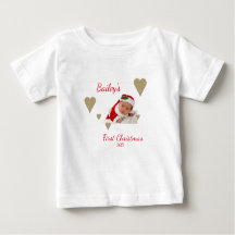 Eerste kerstfoto met Baby Gold Heart
