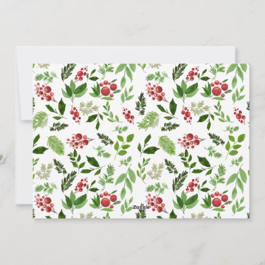 Eerste kerstfoto met gehuwd en verrukt script feestdagenkaart (Achterkant)