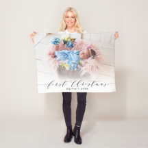 Eerste kerstfoto met handschrift Moderne foto