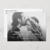 Eerste kerstfoto met huwelijk en vrolijkheid feestdagenkaart (Voorkant / Achterkant)