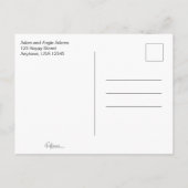 Eerste kerstfoto met huwelijk en vrolijkheid feestdagenkaart (Achterkant)