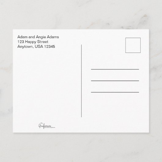 Eerste kerstfoto met huwelijk en vrolijkheid feestdagenkaart (Achterkant)