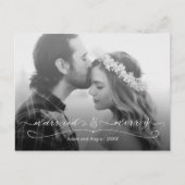 Eerste kerstfoto met huwelijk en vrolijkheid feestdagenkaart (Voorkant)