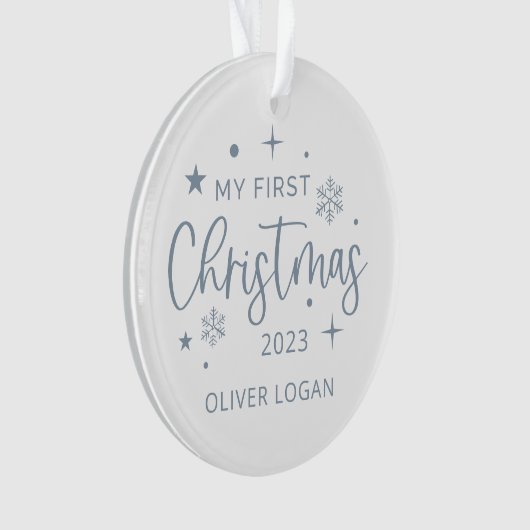 Eerste kerstfoto ornament (voorkant)