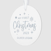 Eerste kerstfoto ornament (voorkant)