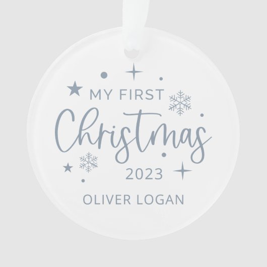 Eerste kerstfoto ornament (voorkant)