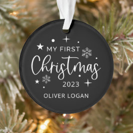 Eerste kerstfoto ornament