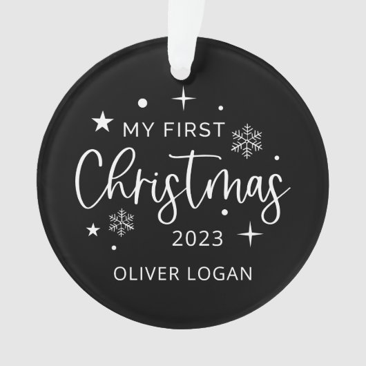 Eerste kerstfoto ornament (voorkant)