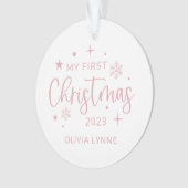 Eerste kerstfoto ornament (voorkant)