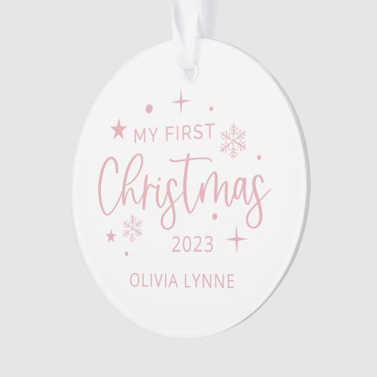 Eerste kerstfoto ornament (voorkant)