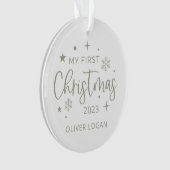 Eerste kerstfoto ornament (voorkant)