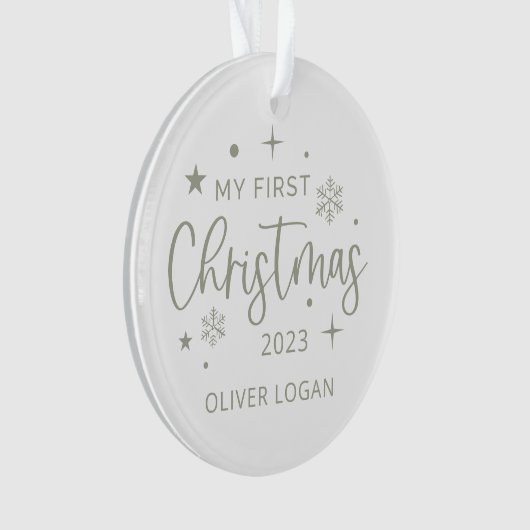 Eerste kerstfoto ornament (voorkant)