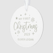 Eerste kerstfoto ornament (voorkant)