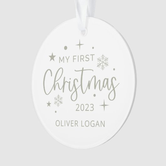 Eerste kerstfoto ornament (voorkant)