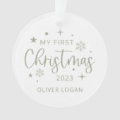 Eerste kerstfoto ornament (voorkant)