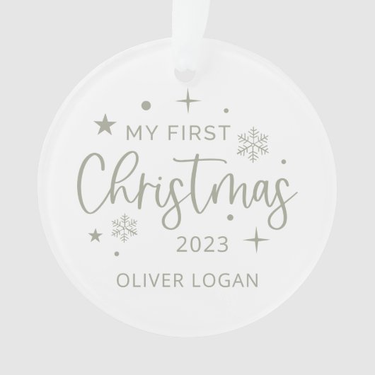 Eerste kerstfoto ornament (voorkant)