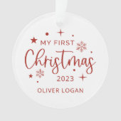 Eerste kerstfoto ornament (voorkant)