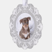 Eerste kerstfoto ornament kaart (Links)