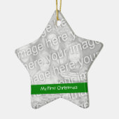 Eerste kerstfoto-Ornament Keramisch Ornament (Links)