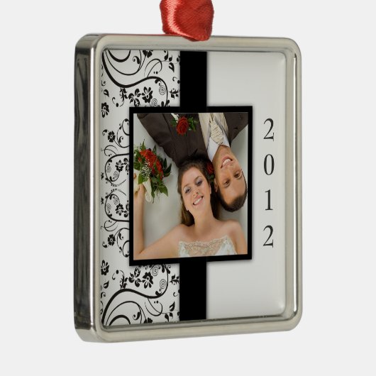 Eerste kerstfoto-Ornament Metalen Ornament (Rechts)