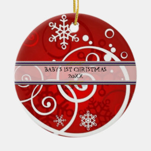 Eerste kerstfoto Ornament Sjabloon baby's eerste k