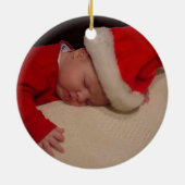 Eerste kerstfoto Ornament Sjabloon baby's eerste k (Achterkant)