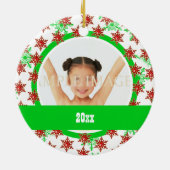 Eerste kerstfoto personaliseren keramisch ornament (Achterkant)