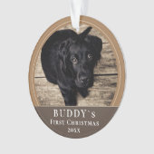 Eerste kerstfoto Puppy Pet Ornament (voorkant)