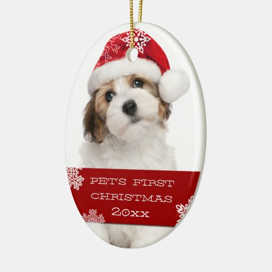 Eerste kerstfoto | RED Keramisch Ornament (Links)