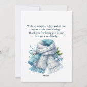 Eerste kerstfoto samen feestdagenkaart (Achterkant)