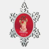 Eerste kerstfoto Snowflake Holiday Decoratie (Rechts)