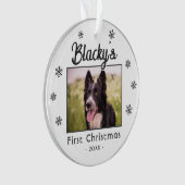 Eerste kerstfoto Snowflakes Foto Ornament (voorkant)