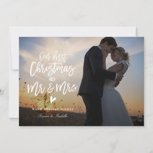 Eerste kerstfoto Vakantiefotokaart Feestdagenkaart (Voorkant)