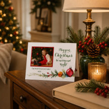 Eerste kerstfoto van baby - kerstgroet