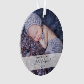 Eerste kerstfoto van baby ornament (voorkant)